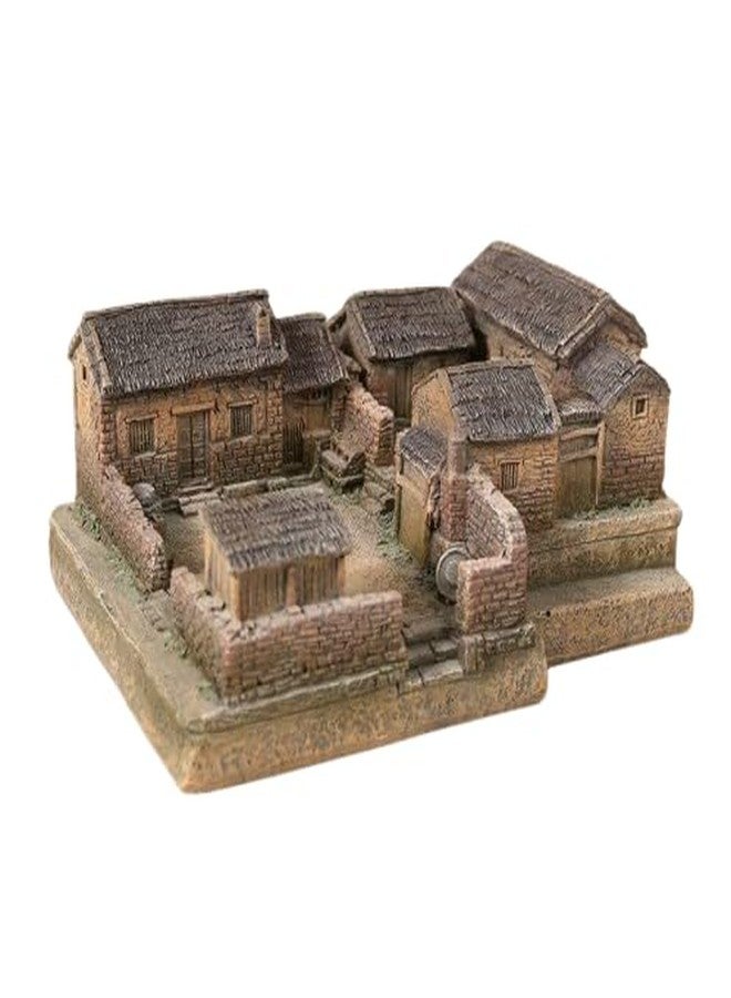 ROYAL FOUNTAIN Miniature Village Model, Resin Courtyard Diorama, Traditional Chinese Architecture, 16 x 11.7 x 6.5 cm - Image 2