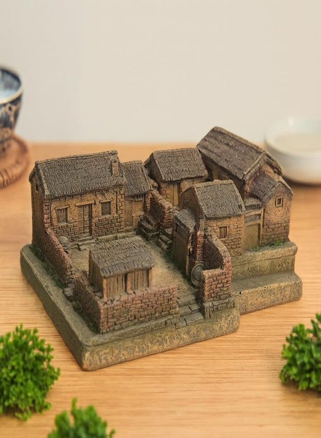 ROYAL FOUNTAIN Miniature Village Model, Resin Courtyard Diorama, Traditional Chinese Architecture, 16 x 11.7 x 6.5 cm - Image 3