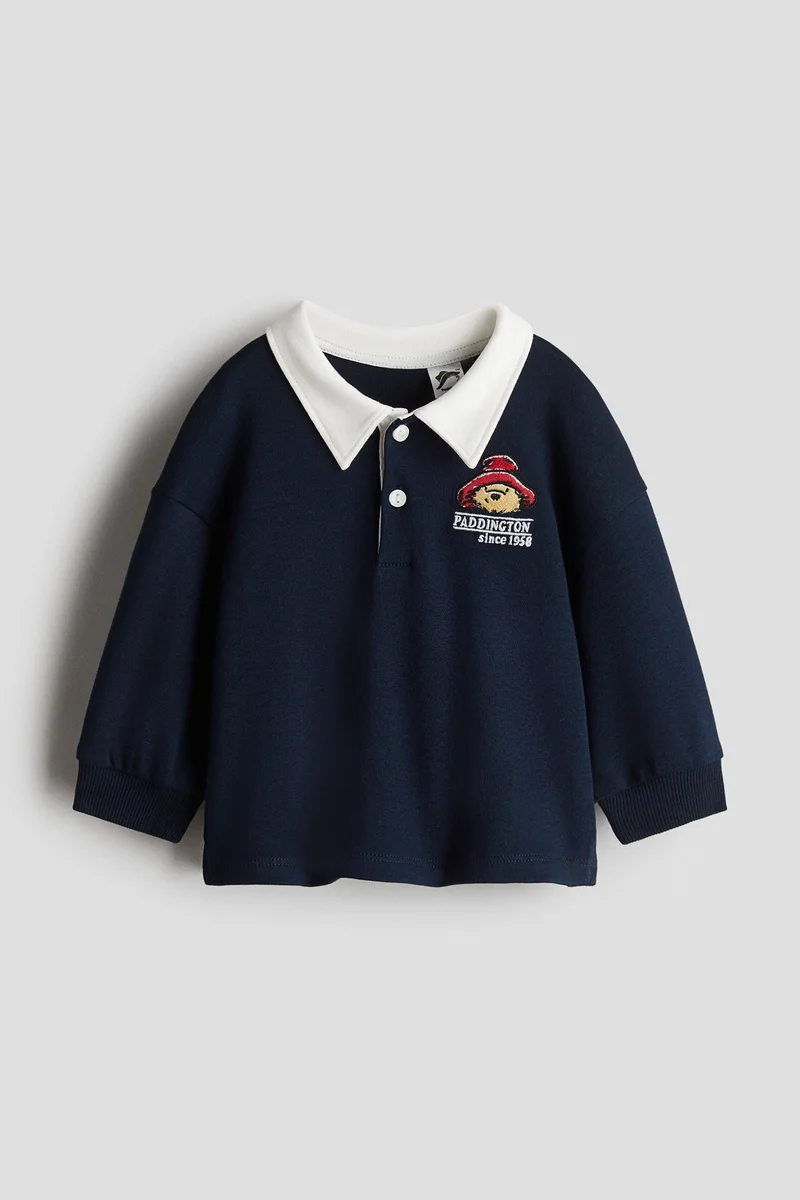 H&M Embroidery-detail rugby shirt