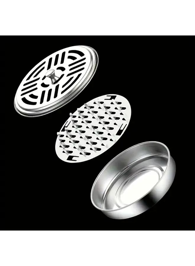 Silvery Fire Resistant And Heat Resistant Ashtray For Mosquito Coils Covered Tray Outdoor Use Home Incense Burning 1pc - Image 4
