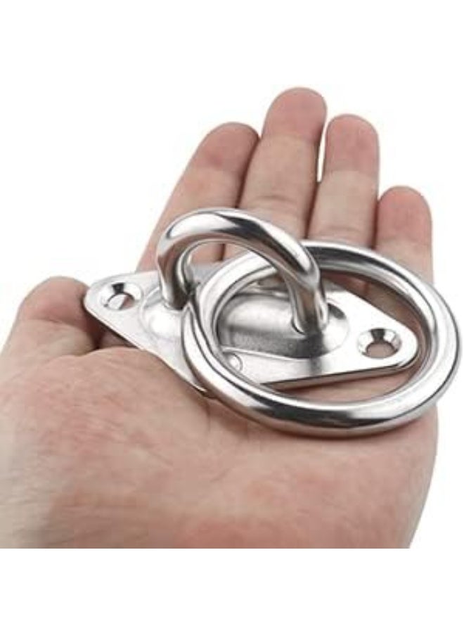 Hammock Hanging Kit, 2 Pack Stainless Steel Suspension Ceiling Hooks Heavy Duty with Snap Hooks, Screws Bolts, Hammock Hooks with O-Ring for Indoor Outdoor Swing Chair, Yoga, Wall Anchor Hammock  - Image 4