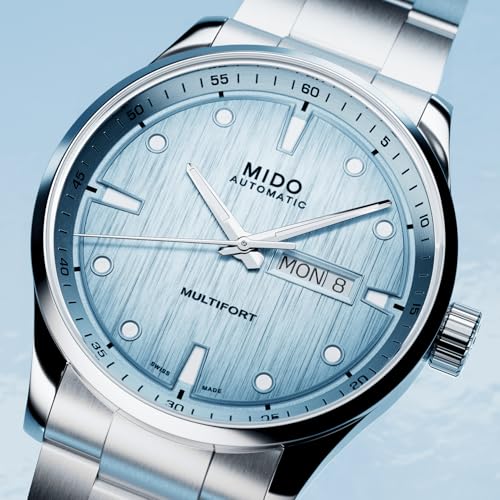 MIDO Multifort M Freeze - Swiss Automatic Mens Watch - Blue Dial - 42mm Stainless Steel Case and Bracelet - M0384301104100 - Image 3