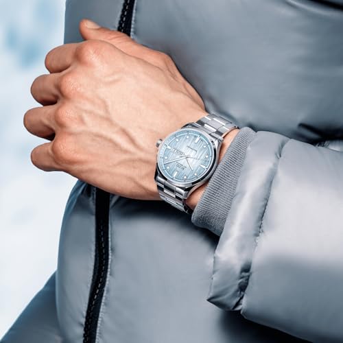 MIDO Multifort M Freeze - Swiss Automatic Mens Watch - Blue Dial - 42mm Stainless Steel Case and Bracelet - M0384301104100 - Image 2
