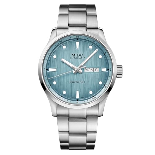 MIDO Multifort M Freeze - Swiss Automatic Mens Watch - Blue Dial - 42mm Stainless Steel Case and Bracelet - M0384301104100 - Image 1