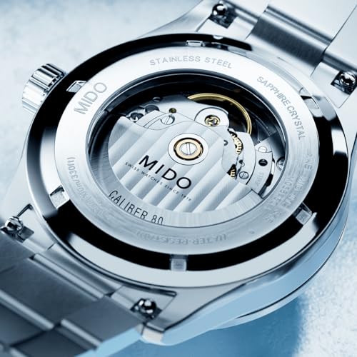 MIDO Multifort M Freeze - Swiss Automatic Mens Watch - Blue Dial - 42mm Stainless Steel Case and Bracelet - M0384301104100 - Image 4