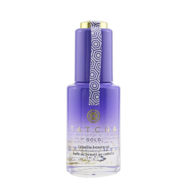 TATCHA Gold Camellia Beauty Oil | Moisturizing Face, Body, and Hair Oil Infused with 23-karat Gold flakes | 30 ml / 1 oz - Image 1