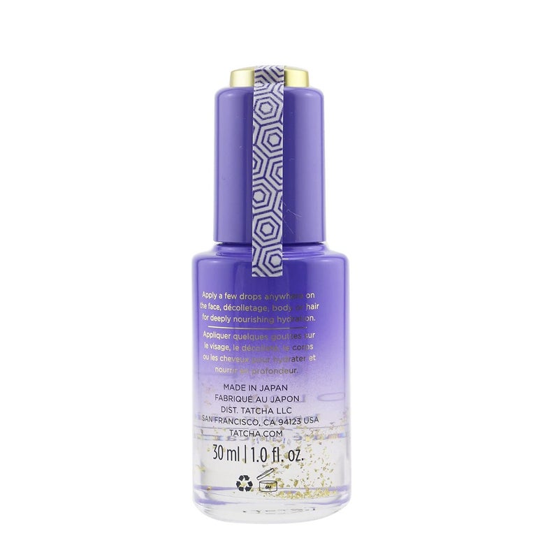 TATCHA Gold Camellia Beauty Oil | Moisturizing Face, Body, and Hair Oil Infused with 23-karat Gold flakes | 30 ml / 1 oz - Image 3