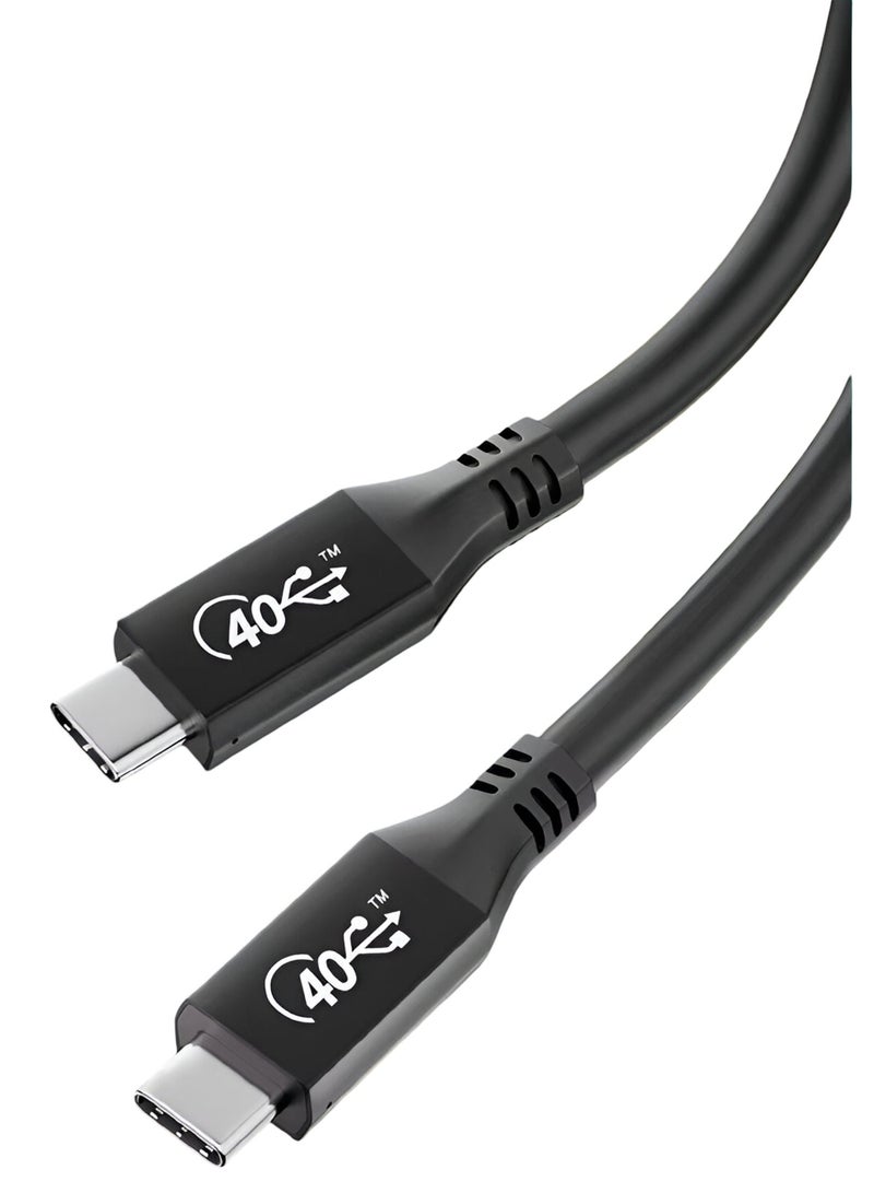 سيزمي ✦ [معتمد من USB-IF] كابل USB-C للشحن الفائق بسرعة 40Gbps وقدرة 100W | Power Delivery PD 3.0 | تصميم Coaxial | USB4 Gen 3 | Thunderbolt 4 (TBT4) | فيديو 8K@60Hz | متوافق مع iPhone 17/16/15، Samsung، الشاشات وغيرها | بطول 0.8 متر - Image 2