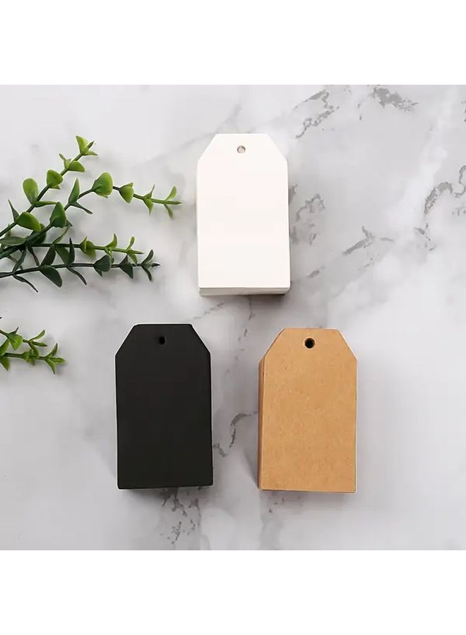 100Pcs Kraft Paper Blank Hang Tags With 20m Twine 3 Styles 58C - Image 3