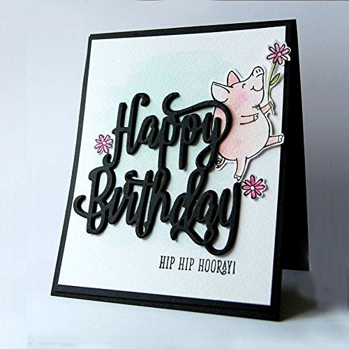 DDeehs Happy Birthday Letter Metal Die Cuts, Word Birthday Party Invitation Cutting Dies, Scrapbooking Album Decorative Embossing Paper Dies for Card Making - Image 5