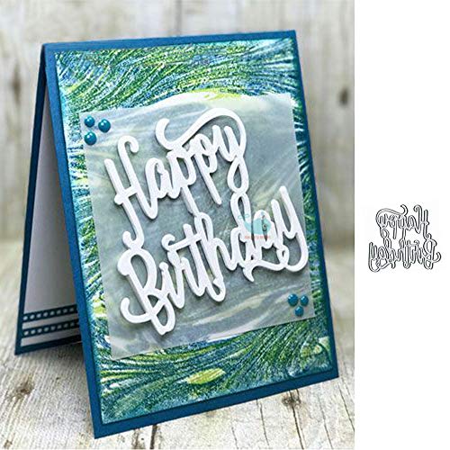 DDeehs Happy Birthday Letter Metal Die Cuts, Word Birthday Party Invitation Cutting Dies, Scrapbooking Album Decorative Embossing Paper Dies for Card Making - Image 3