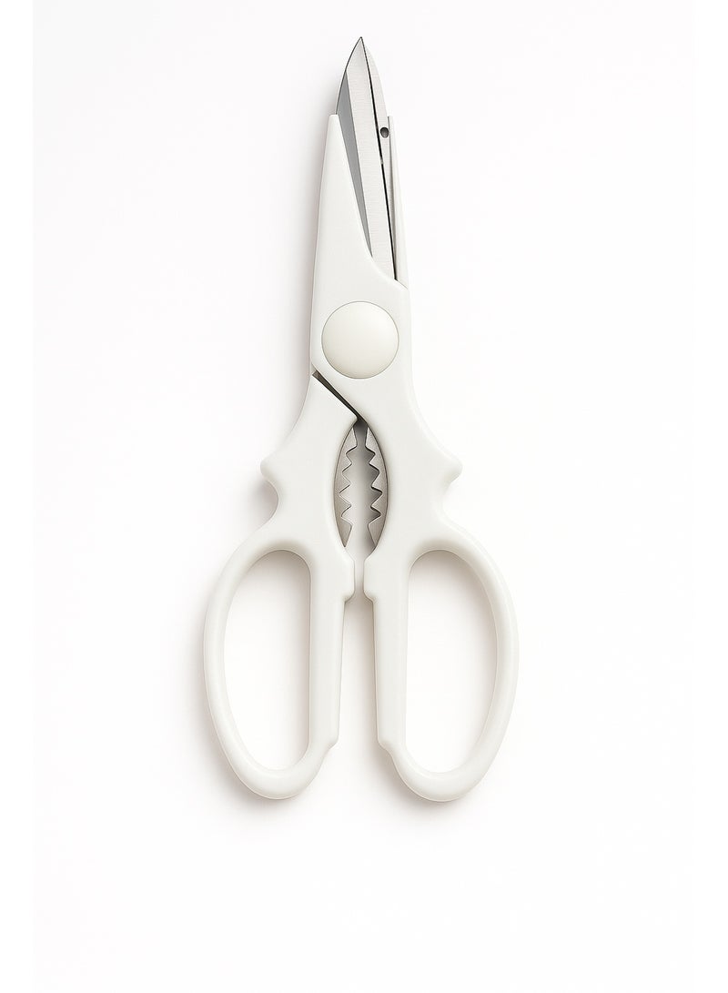 Kitchen Scissors KP-1500S | Stainless Steel Multipurpose Kitchen Shears | Red ABS Plastic Handle | Rustproof & Extra Hardened Blades | Anti-Bacterial - Image 4