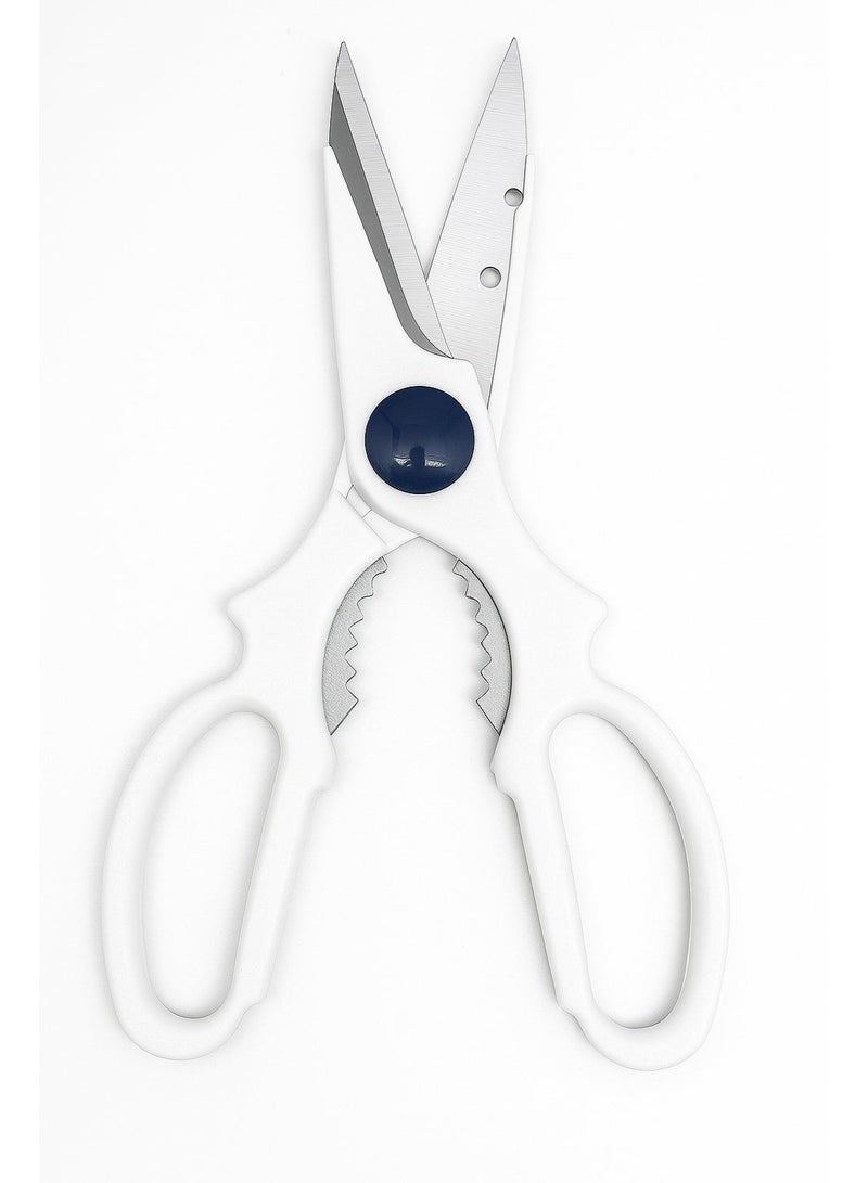 Kitchen Scissors KP-1500S | Stainless Steel Multipurpose Kitchen Shears | Red ABS Plastic Handle | Rustproof & Extra Hardened Blades | Anti-Bacterial - Image 2