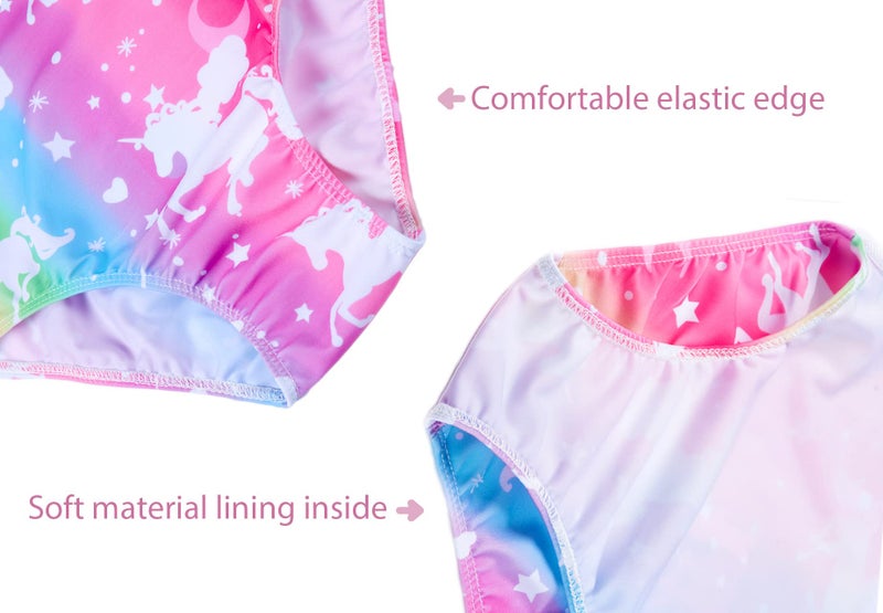 Nokecina Girls Swimsuits Size 4t 5t One Piece Multicolor Unicorn Sleeveless Bathing Suit for Little Kids - Image 4
