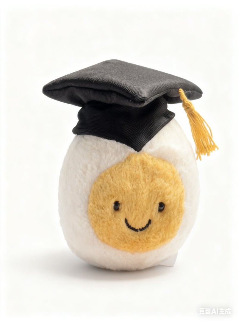 Amuseables Boiled Egg Graduation Plush — Cute Soft Stuffed Toy, Graduation Gift Collectible - Image 3