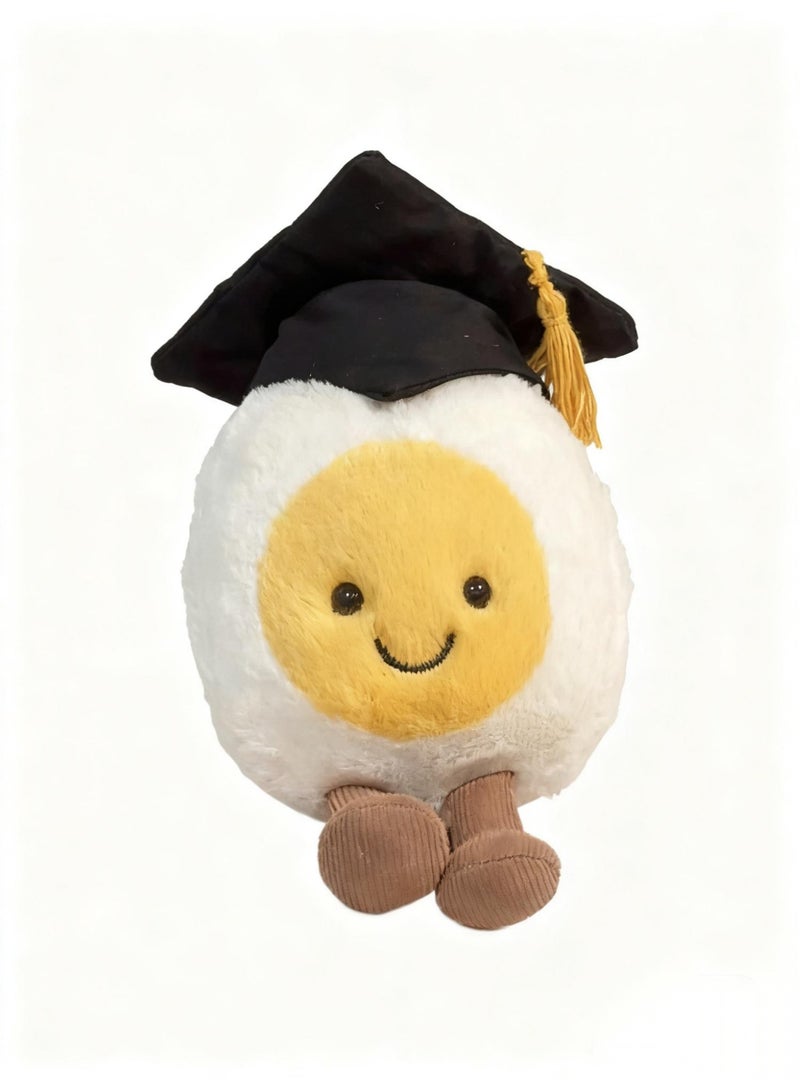 Amuseables Boiled Egg Graduation Plush — Cute Soft Stuffed Toy, Graduation Gift Collectible - Image 1