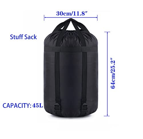 MOOCY Compression Stuff Sack 12L45L Sleeping Bag Cover Sack Sleeping Bags Storage Stuff Sack Organizer Great Sleeping Bags Clothes Camping Hiking Backpacking - Image 3