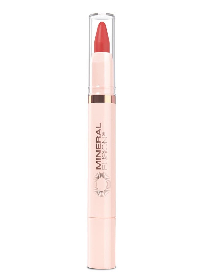 Mineral Fusion NEW Sheer Moisture Lip Tint, Buildable Lip Color, Hydrating Lip Balm with Jojoba Oil, Shea Butter & More, Hydrates & Nourishes, FD&C Dye-Free & Hypoallergenic, Courageous, Cherry-Red - Image 1
