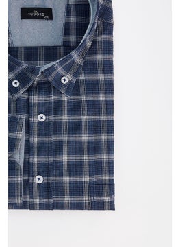 Tudors Men's Big Size Cotton Checked Button-Down Collar Shirt  - Image 2
