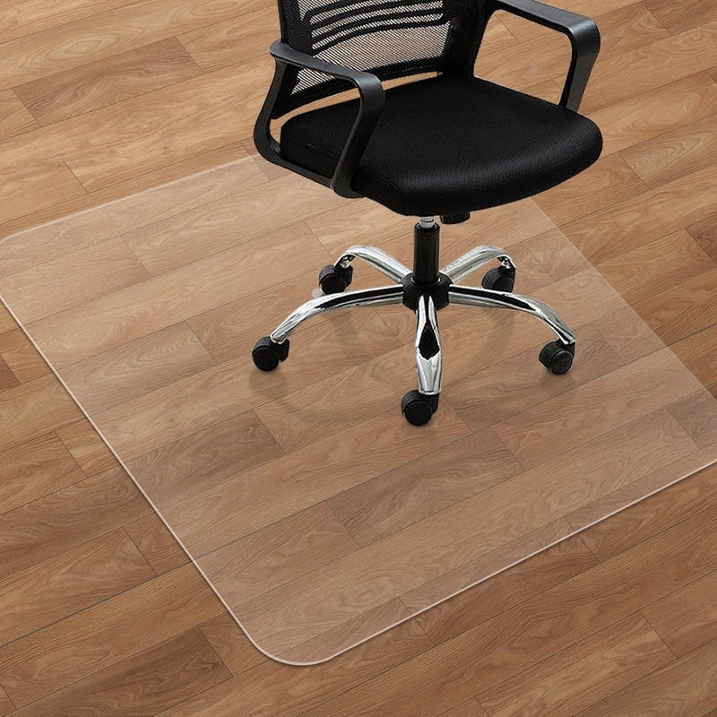 SHAREWIN Office Chair Mat for Hard Floors - 47''×47'',Heavy Duty Clear Wood/Tile Floor Protector PVC Transparent - Image 1