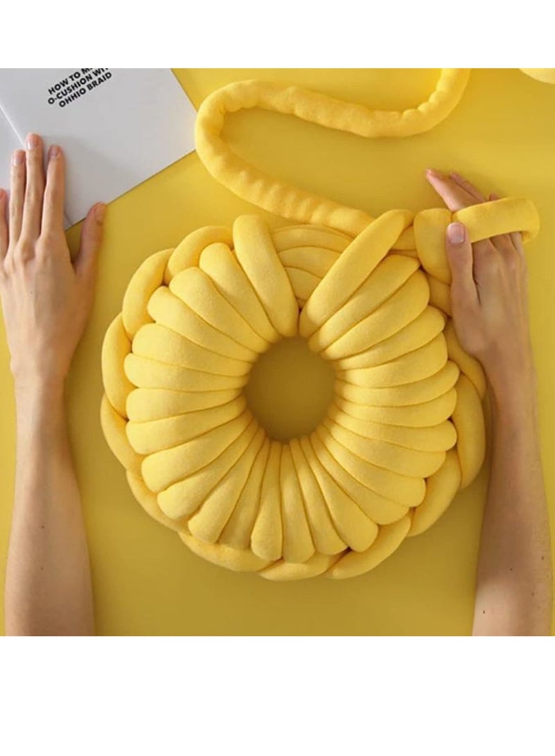 SYOSI Arm Knitting Yarn for Chunky Braided Knot Throw Blanket DIY Soft Extra Cotton Washable, Bulky Giant Yarn for Weave Craft Crochet Sofa Blanket Pillow Pet Bed 3CM W / 36Feet L, 1.1LB - Image 1