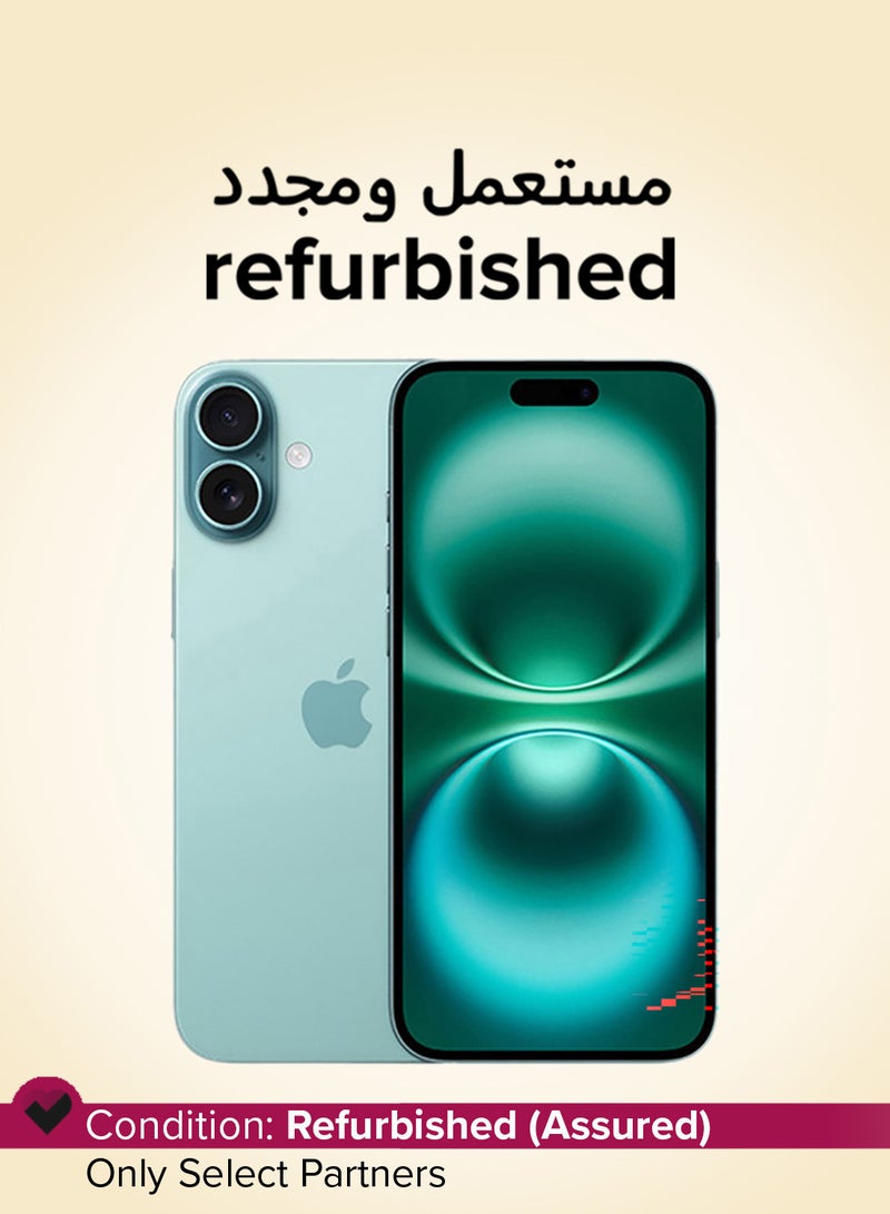 ابل  مجدد - آيفون 16 128 جيجابايت تيل 5G مع فيس تايم - النسخة الدولية - Image 1