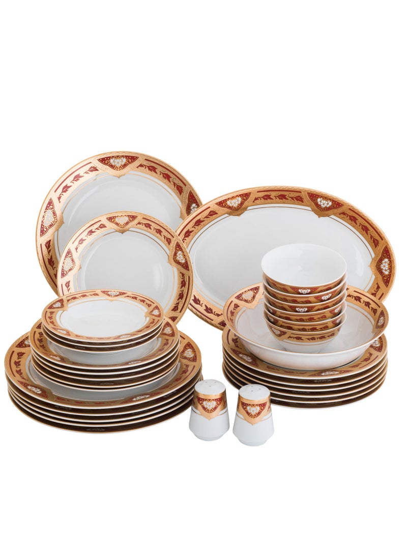 كازا روزا طقم عشاء من البورسلين 32 قطعة لـ 6 أشخاص - Image 4