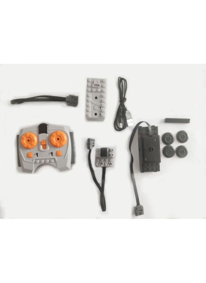 null - Compatible With Lego Power MOC Building Block Toy PF Train Motor Track Pulley Bottom Plate Accessories Lithium Battery Suit-Color:Train Motor Suit Plus Lithium Battery Box - Image 1