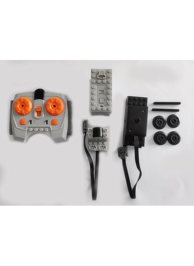 null - Compatible With Lego Power MOC Building Block Toy PF Train Motor Track Pulley Bottom Plate Accessories Lithium Battery Suit-Color:Train Motor Suit Plus Lithium Battery Box - Image 1