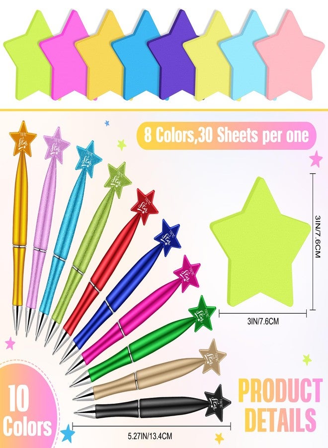 Sayglossy 30 Set Employee Appreciation Gifts You're a Star Ballpoint Pen Self-sticky Notes Inspirational Gifts for Coworkers Staff Office Awards Party Supplies - Image 2