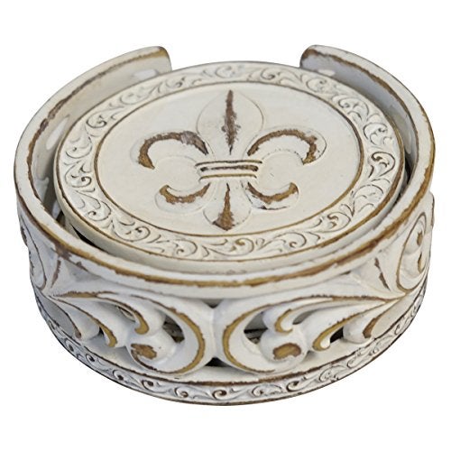 LL Home Fdl Scrolls Coasters - Image 1