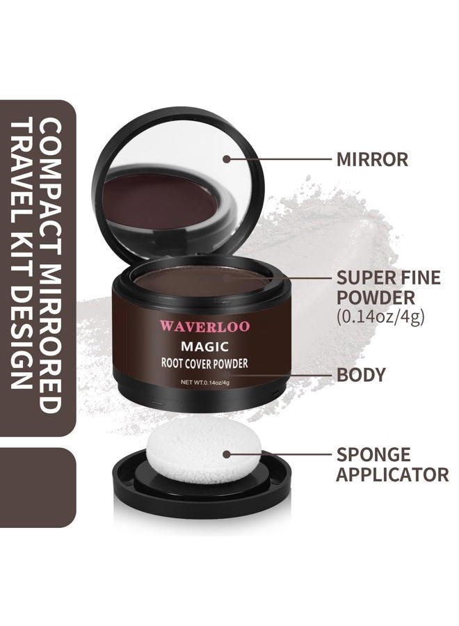 Waverloo Magic Root Cover Up Instantly Conceals High Forehead & Hair Loss - Sweat & Waterproof Root Touch Up Hair Powder for Women & Men (Dark Brown, 4g) - Image 2