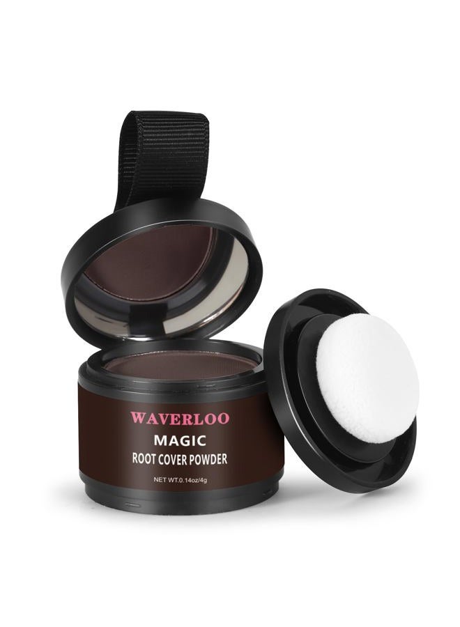 Waverloo Magic Root Cover Up Instantly Conceals High Forehead & Hair Loss - Sweat & Waterproof Root Touch Up Hair Powder for Women & Men (Dark Brown, 4g) - Image 1