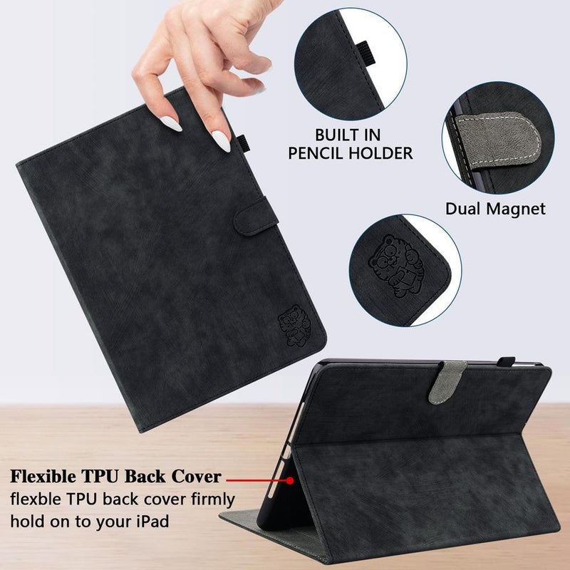erorex For Samsung Galaxy Tab S11 Tiger Pattern Flip Leather Tablet Case(Black) - Image 5