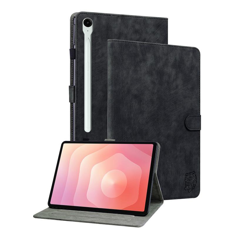 erorex For Samsung Galaxy Tab S11 Tiger Pattern Flip Leather Tablet Case(Black) - Image 1