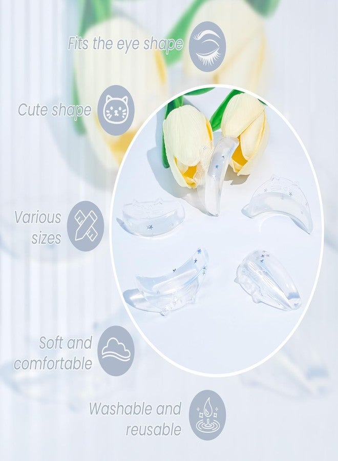Libeauty Premium Lash Lift Rods, Eyelash Lift Shields 7 Sizes, Reusable Silicone Pads for Eyelash Curling & Lifting, C-Curl White Cat Shape - Image 4