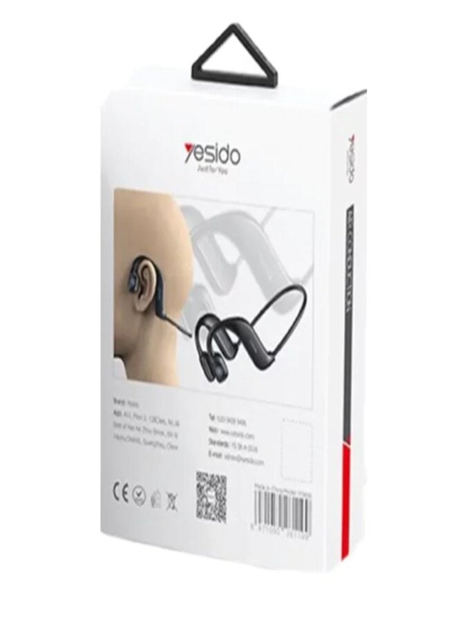 YESIDO YSP09 AIR CONDUCTION Ultra Light Sports Wireless Headset Black - Image 3