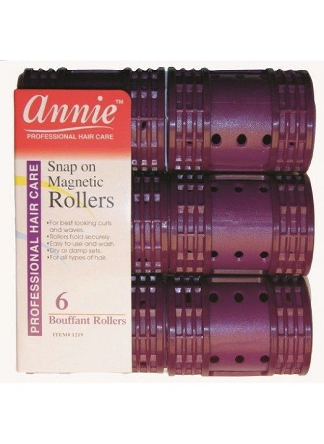 Annie Snap On Magnetic Rollers 6 Pack Xjumbo 1219 Hair Curls Holds Hair Secure Easy To Use For All Hair Types  - Image 1