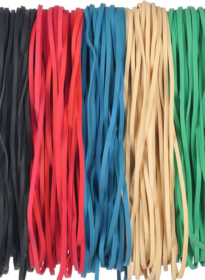 Foshine Rubber Bands Garbage Can Bands Elastic Large Size #117B 100 Pcs Trash Can Bands Elastics Bands 7 inch Assorted Color For Office Supplies Home - Image 5
