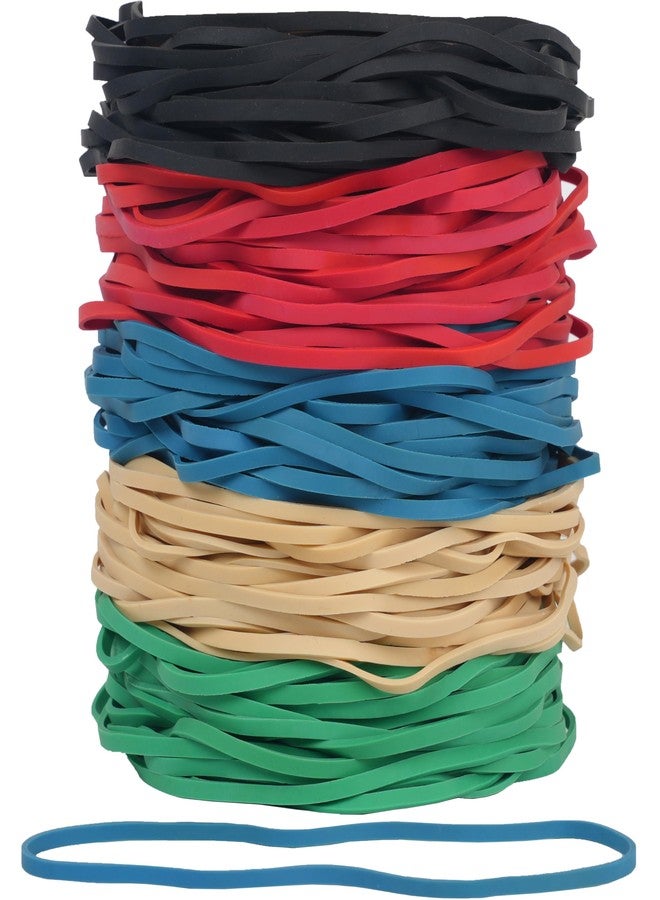 Foshine Rubber Bands Garbage Can Bands Elastic Large Size #117B 100 Pcs Trash Can Bands Elastics Bands 7 inch Assorted Color For Office Supplies Home - Image 2