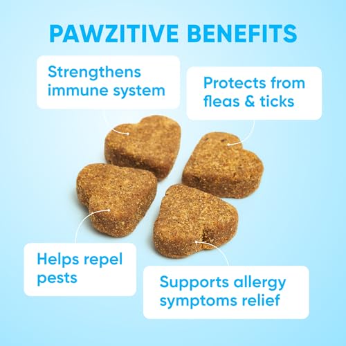 Pawzitive Pets Chewable Flea and Tick Prevention for Dogs - 120 Soft Chews Made in USA - Oral Flea and Tick Control Pills for Small, Medium, Large Dogs and Puppies - Skin and Coat Supplement Treats for All Breeds - Image 4