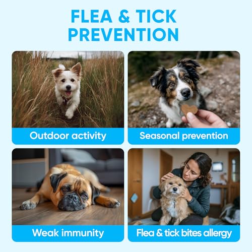 Pawzitive Pets Chewable Flea and Tick Prevention for Dogs - 120 Soft Chews Made in USA - Oral Flea and Tick Control Pills for Small, Medium, Large Dogs and Puppies - Skin and Coat Supplement Treats for All Breeds - Image 3