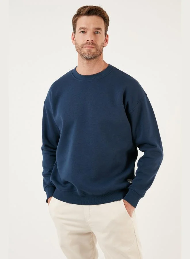 بوراتي طقم سويت شيرت رجالي بياقة دائرية وبطانة صوف من بوراتي قطعتين