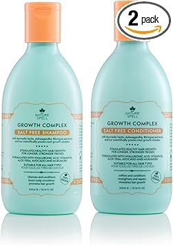 Nature Spell مجموعة شامبو وبلسم نمو الشعر من ناتشر سبيل 300 مل × 2 مجموعة خالية من الكبريتات تعزز القوة واللمعان والحجم - Image 1