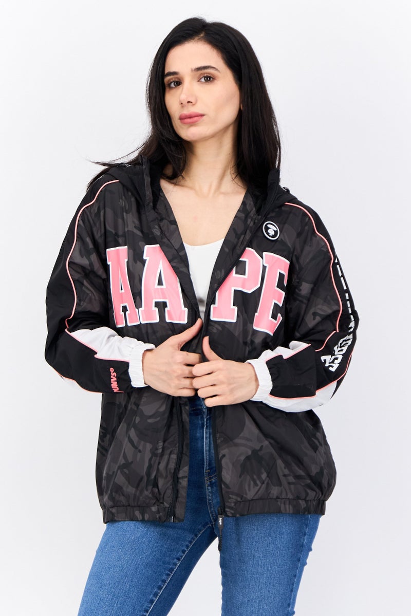 Aape By A Bathing Ape Women Camouflage Windbreaker Jacket, Multicolor - Image 1