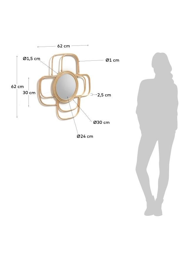 لوفت مايف، مرآة دائرية، 62×62×3، خشب، بلوط AA5087FN46. - Image 2