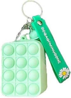 Generic Creative Silicon Decompression Pop It Bubbles Fidget Toy Keychain (Light Green)  - Image 1