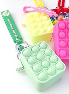 Generic Creative Silicon Decompression Pop It Bubbles Fidget Toy Keychain (Light Green)  - Image 3