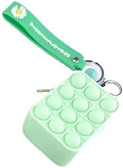 Generic Creative Silicon Decompression Pop It Bubbles Fidget Toy Keychain (Light Green)  - Image 2
