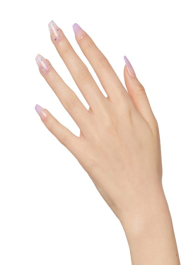 Impress KISS imPRESS No Glue Mani Press On Nails, Design, 'All I Want', Purple, Medium Size, Coffin Shape, Includes 30 Nails, Prep Pad, Instructions Sheet, 1 Manicure Stick, 1 Mini File - Image 2